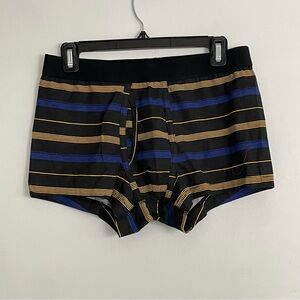 Original Use Sz M Striped Black and Blue/Yellow Men's Boxer Briefs